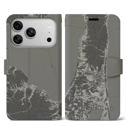 【六ヶ所（青森県）】地図柄iPhoneケース（手帳タイプ）