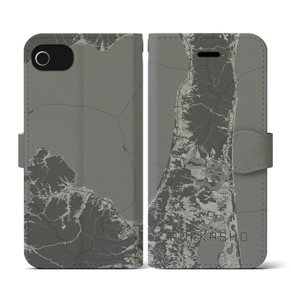 【六ヶ所（青森県）】地図柄iPhoneケース（手帳タイプ）