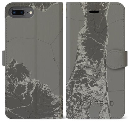 【六ヶ所（青森県）】地図柄iPhoneケース（手帳タイプ）