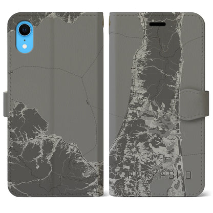 【六ヶ所（青森県）】地図柄iPhoneケース（手帳タイプ）