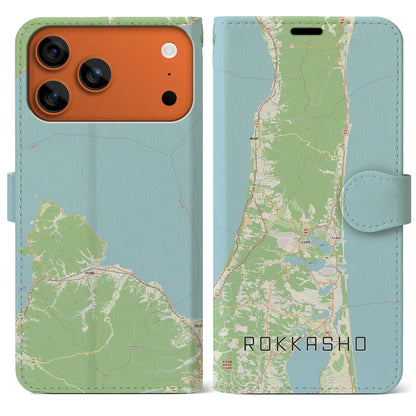 【六ヶ所（青森県）】地図柄iPhoneケース（手帳タイプ）