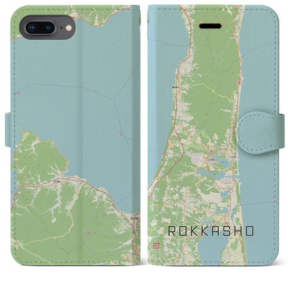 【六ヶ所（青森県）】地図柄iPhoneケース（手帳タイプ）