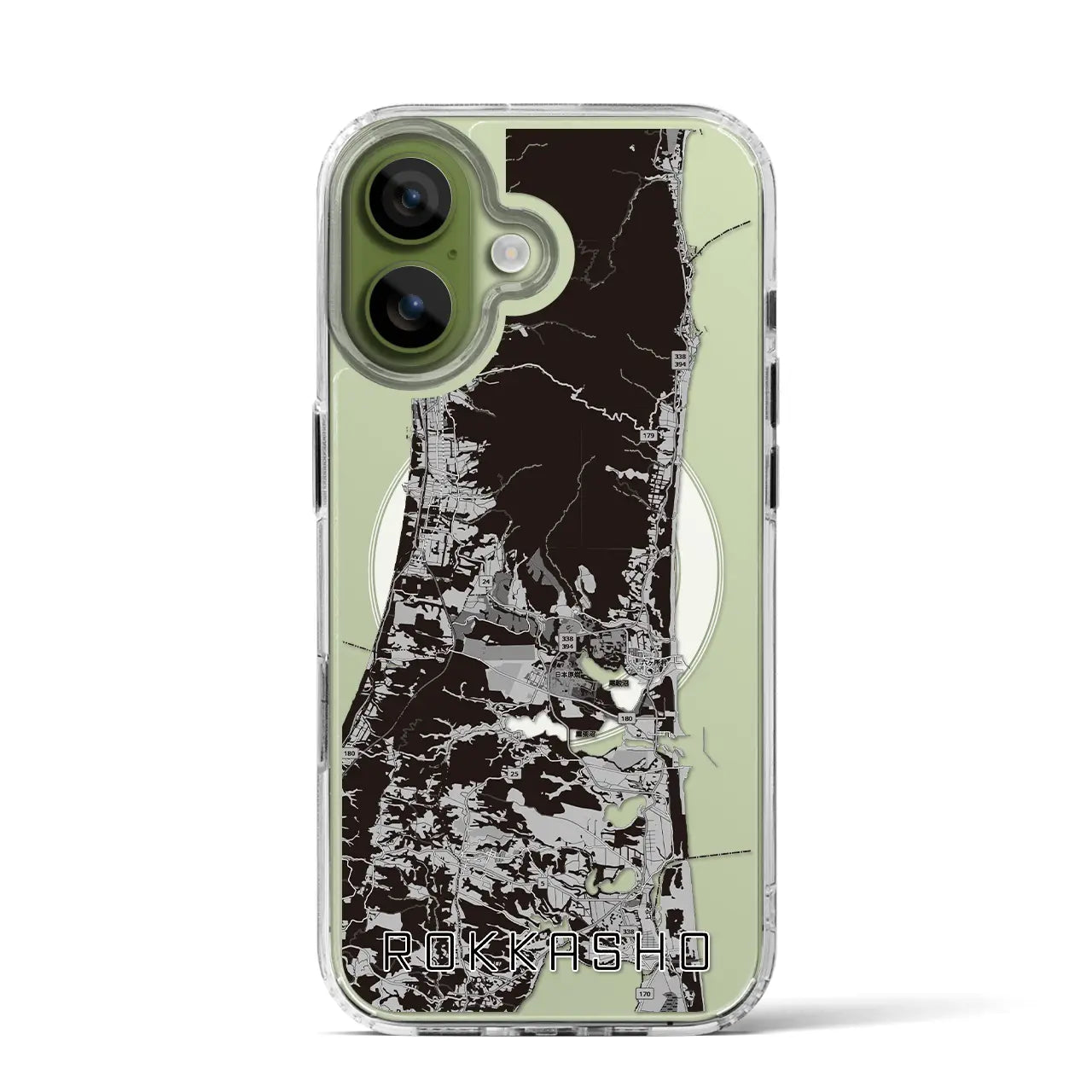 【六ヶ所（青森県）】地図柄iPhoneケース（MagSafeタイプ）