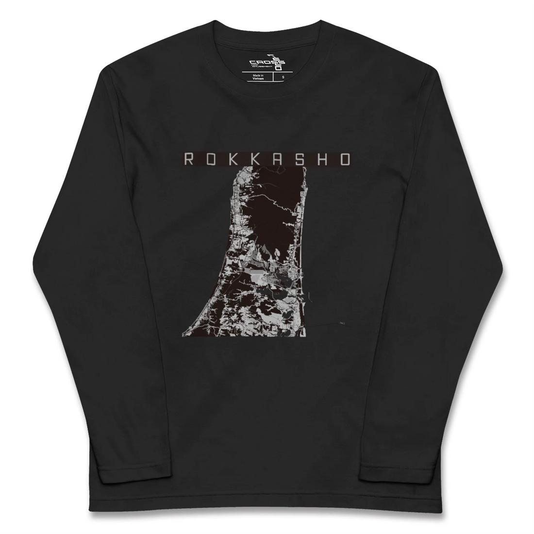 【六ヶ所（青森県）】地図柄ロングスリーブTシャツ
