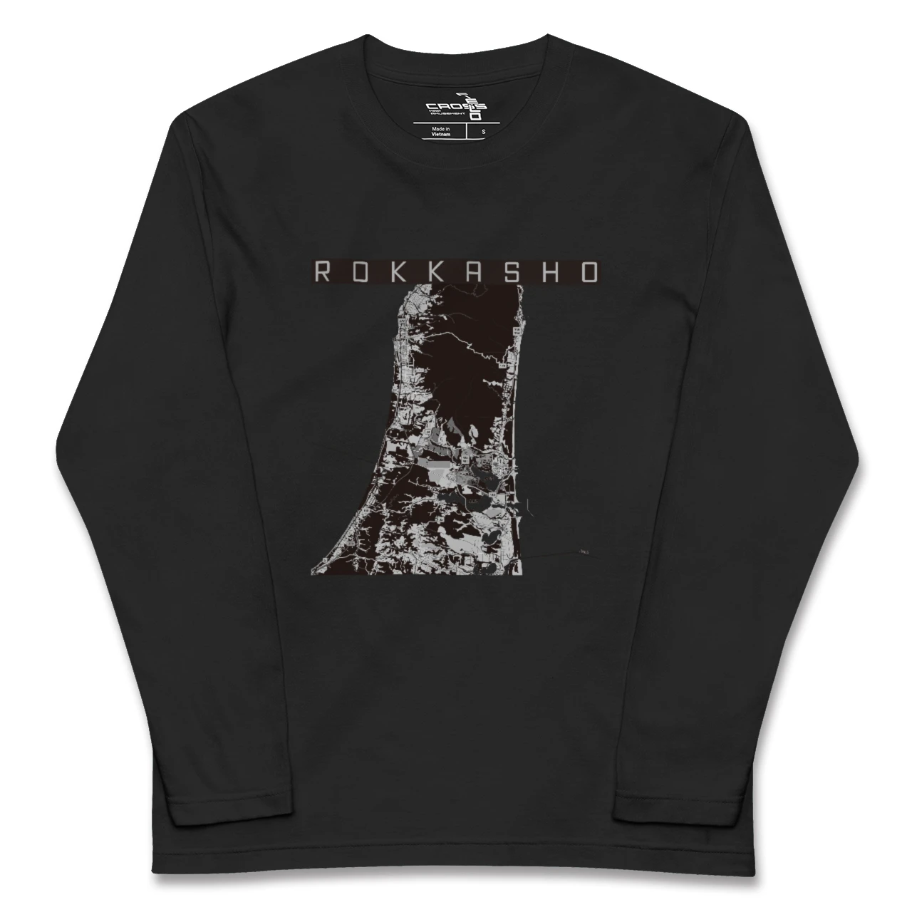 【六ヶ所（青森県）】地図柄ロングスリーブTシャツ