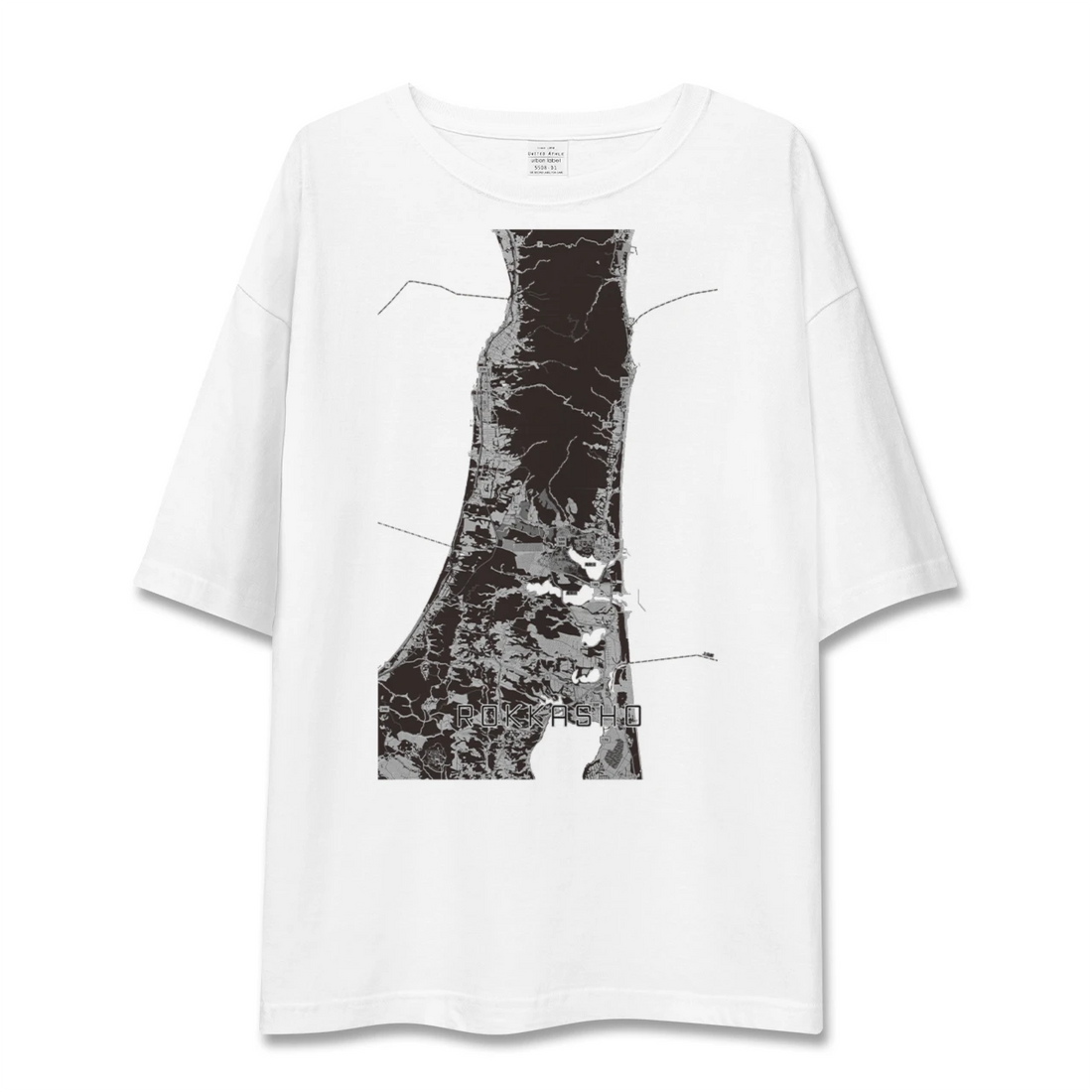 【六ヶ所（青森県）】地図柄ビッグシルエットTシャツ