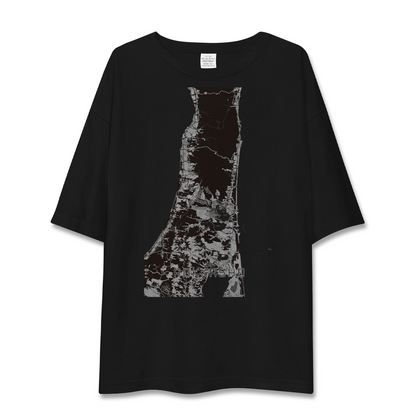 【六ヶ所（青森県）】地図柄ビッグシルエットTシャツ