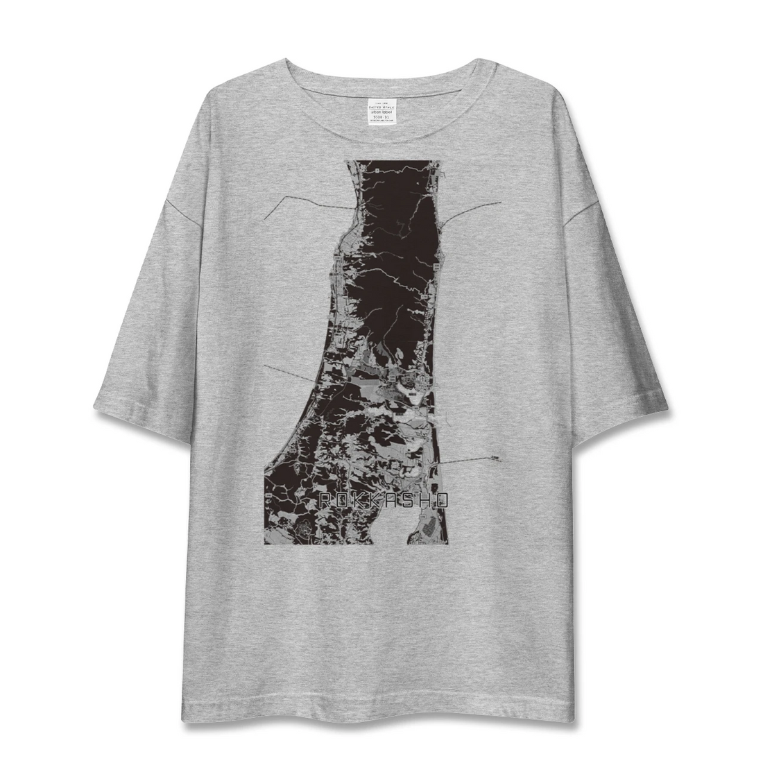【六ヶ所(青森県)】地図柄ビッグシルエットTシャツ