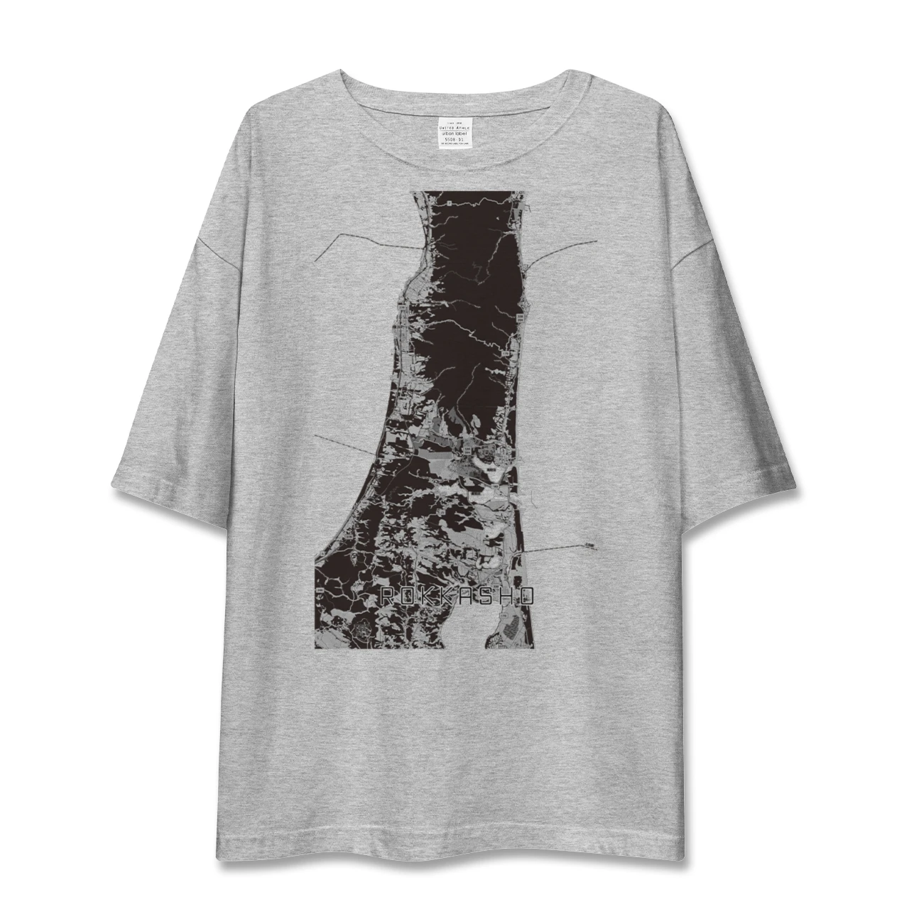 【六ヶ所（青森県）】地図柄ビッグシルエットTシャツ
