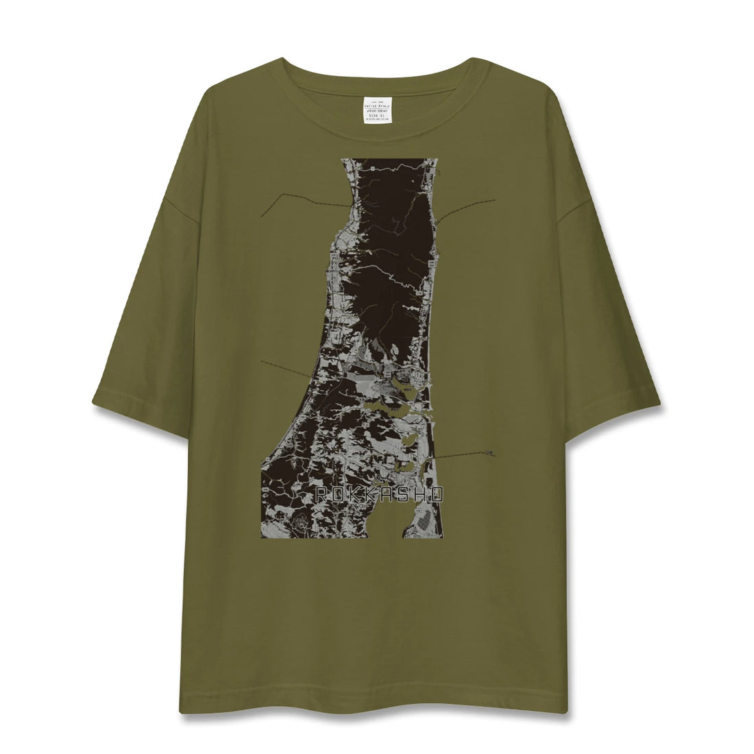 【六ヶ所(青森県)】地図柄ビッグシルエットTシャツ