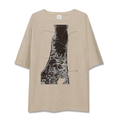 【六ヶ所（青森県）】地図柄ビッグシルエットTシャツ
