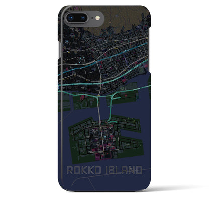 【六甲アイランド（兵庫県）】地図柄iPhoneケース（バックカバータイプ）