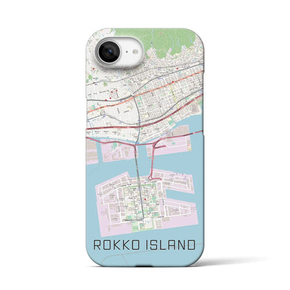 【六甲アイランド（兵庫県）】地図柄iPhoneケース（バックカバータイプ）