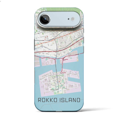 【六甲アイランド（兵庫県）】地図柄iPhoneケース（バックカバータイプ）