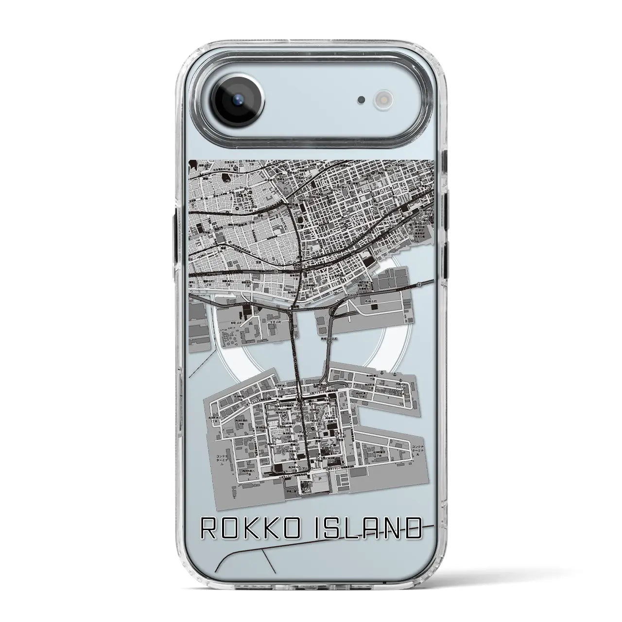 【六甲アイランド（兵庫県）】地図柄iPhoneケース（MagSafeタイプ）