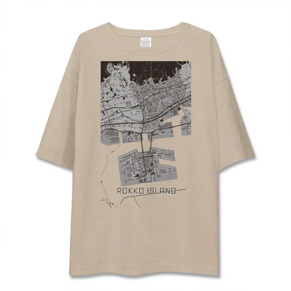 【六甲アイランド（兵庫県）】地図柄ビッグシルエットTシャツ