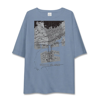 【六甲アイランド（兵庫県）】地図柄ビッグシルエットTシャツ