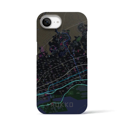 【六甲（兵庫県）】地図柄iPhoneケース（バックカバータイプ）