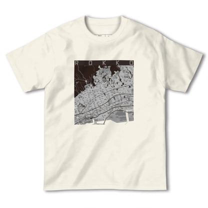 【六甲（兵庫県）】地図柄ヘビーウェイトTシャツ