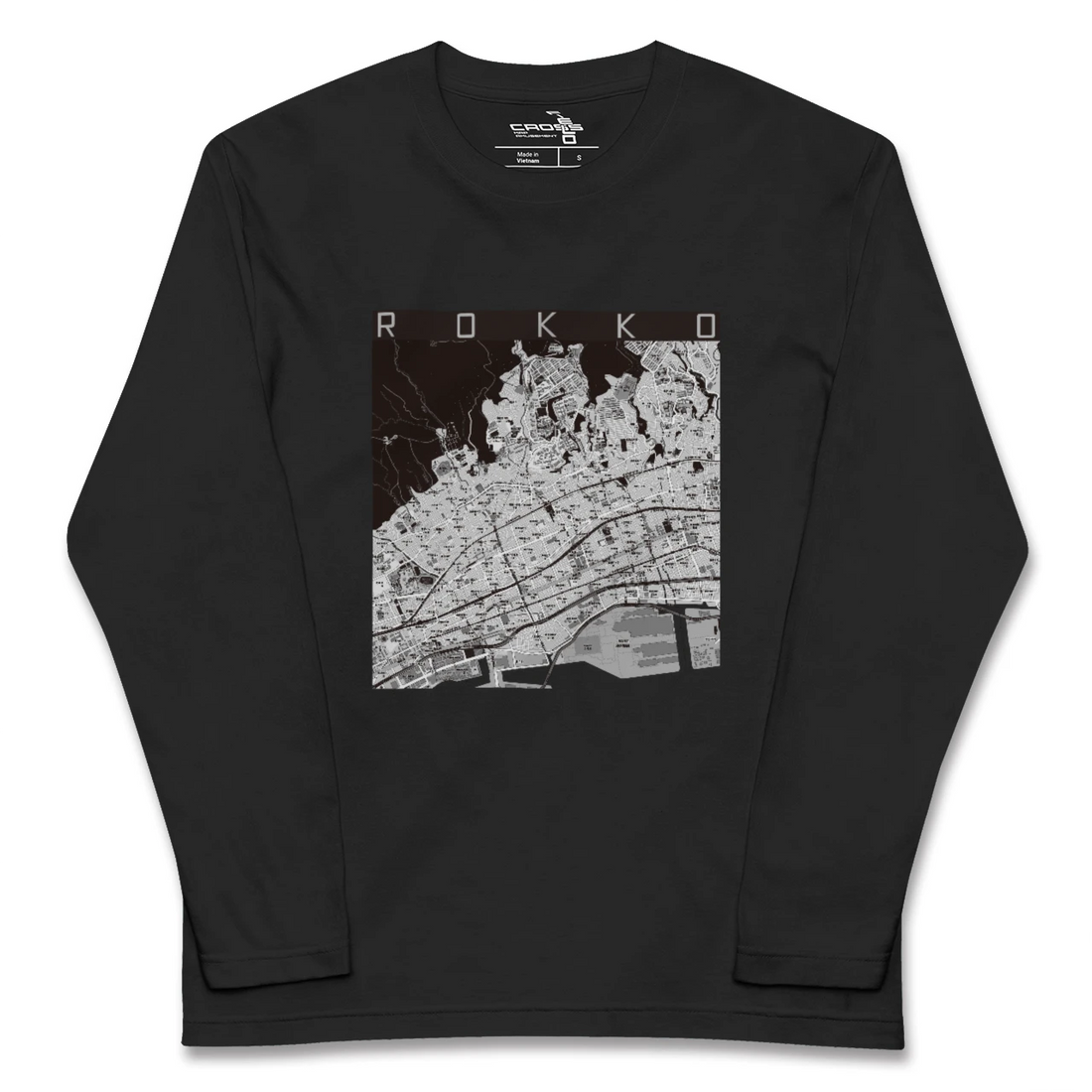 【六甲（兵庫県）】地図柄ロングスリーブTシャツ