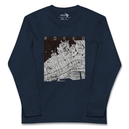 【六甲（兵庫県）】地図柄ロングスリーブTシャツ