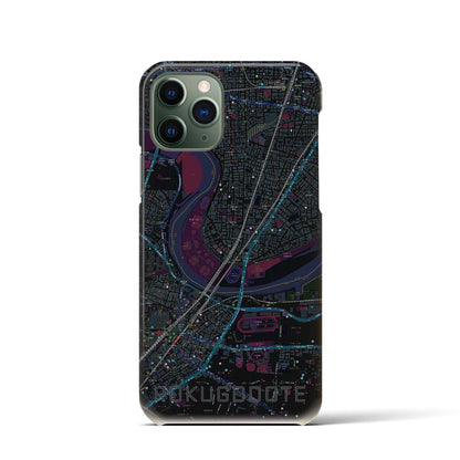 【六郷土手（東京都）】地図柄iPhoneケース（バックカバータイプ）