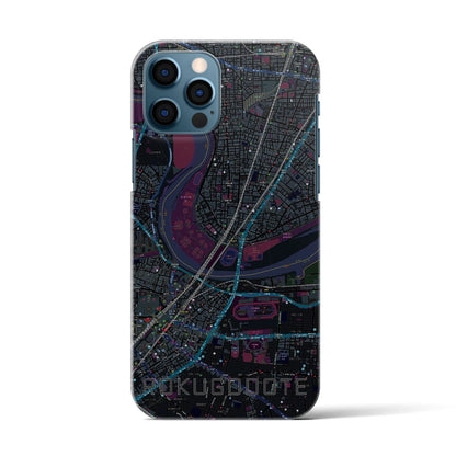 【六郷土手（東京都）】地図柄iPhoneケース（バックカバータイプ）