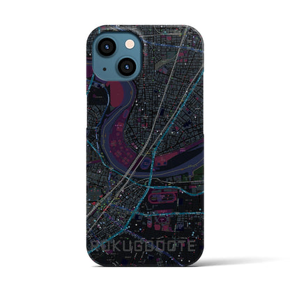 【六郷土手（東京都）】地図柄iPhoneケース（バックカバータイプ）