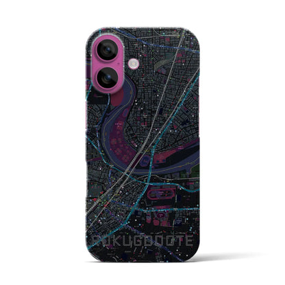 【六郷土手（東京都）】地図柄iPhoneケース（バックカバータイプ）