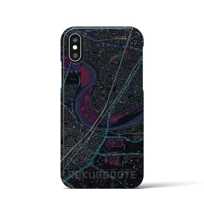 【六郷土手（東京都）】地図柄iPhoneケース（バックカバータイプ）