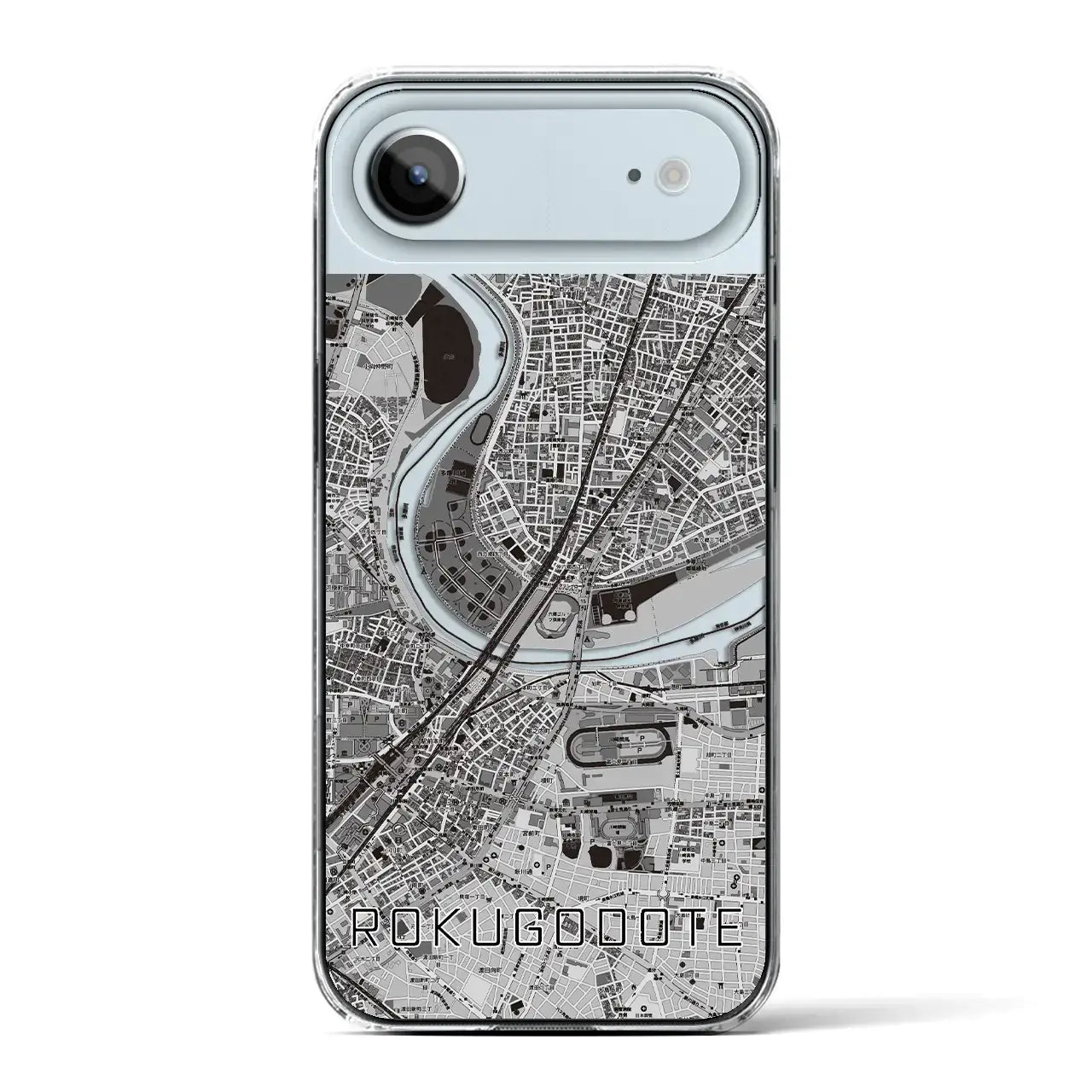【六郷土手（東京都）】地図柄iPhoneケース（クリアタイプ）