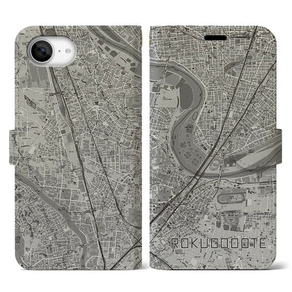 【六郷土手（東京都）】地図柄iPhoneケース（手帳タイプ）