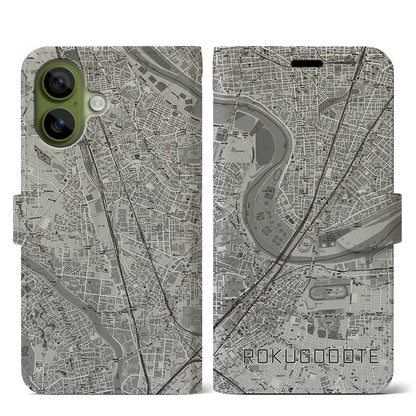 【六郷土手（東京都）】地図柄iPhoneケース（手帳タイプ）