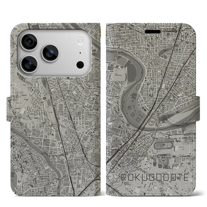 【六郷土手（東京都）】地図柄iPhoneケース（手帳タイプ）