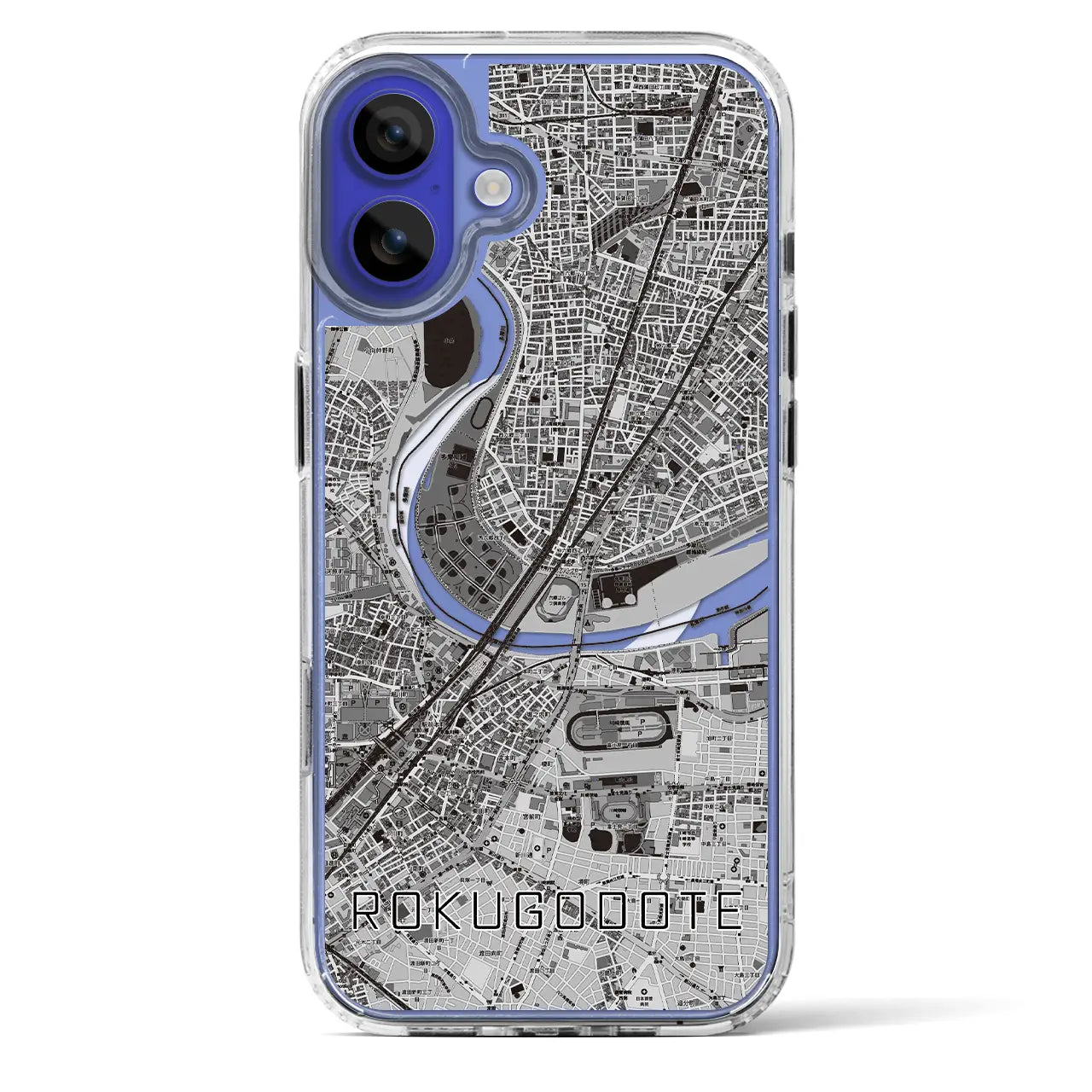 【六郷土手（東京都）】地図柄iPhoneケース（MagSafeタイプ）