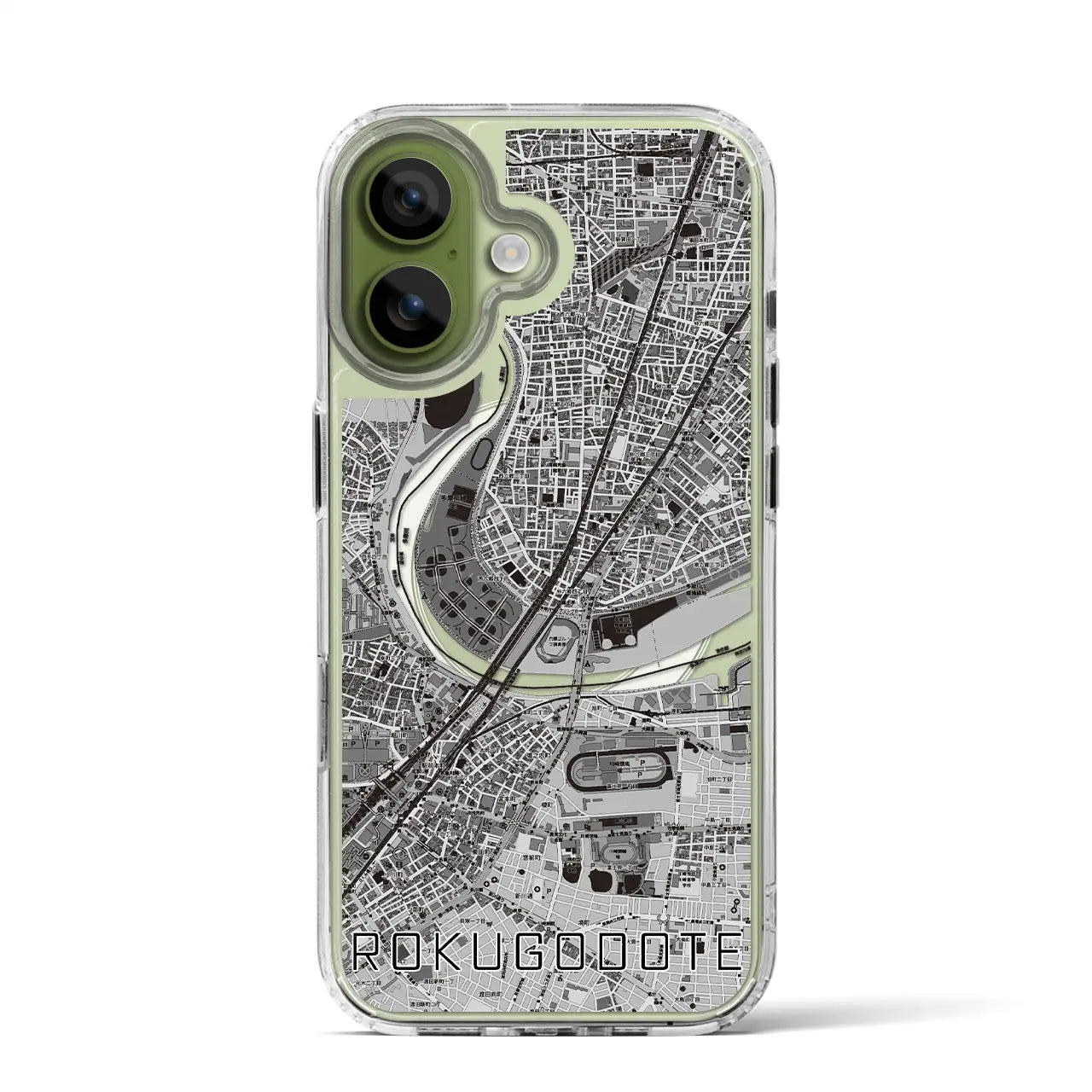 【六郷土手（東京都）】地図柄iPhoneケース（MagSafeタイプ）