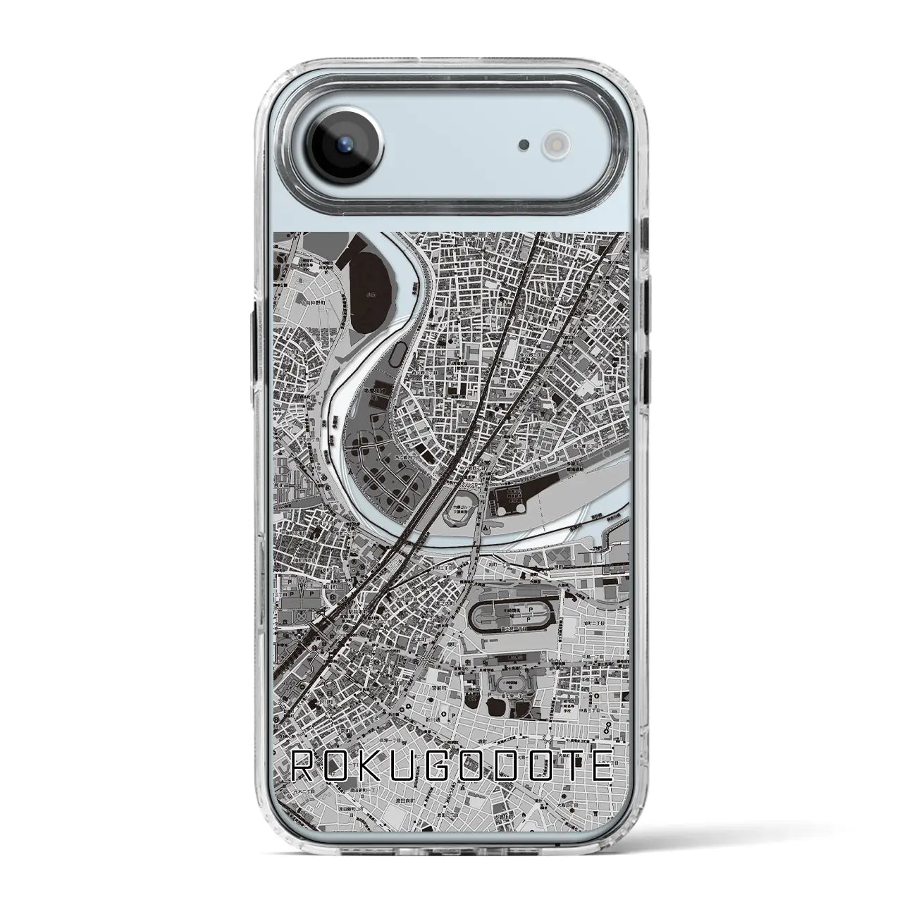 【六郷土手（東京都）】地図柄iPhoneケース（MagSafeタイプ）