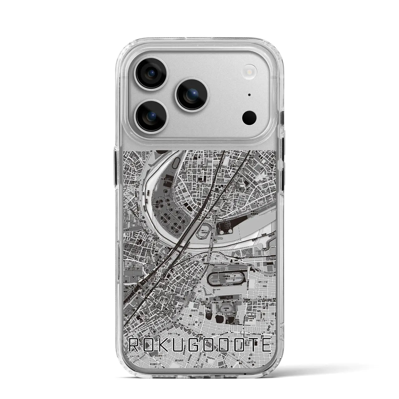 【六郷土手（東京都）】地図柄iPhoneケース（MagSafeタイプ）