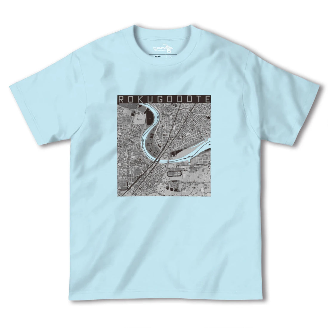 【六郷土手(東京都)】地図柄ヘビーウェイトTシャツ