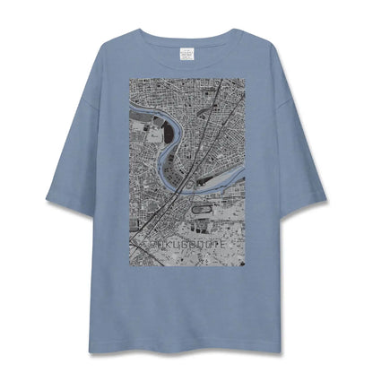 【六郷土手（東京都）】地図柄ビッグシルエットTシャツ