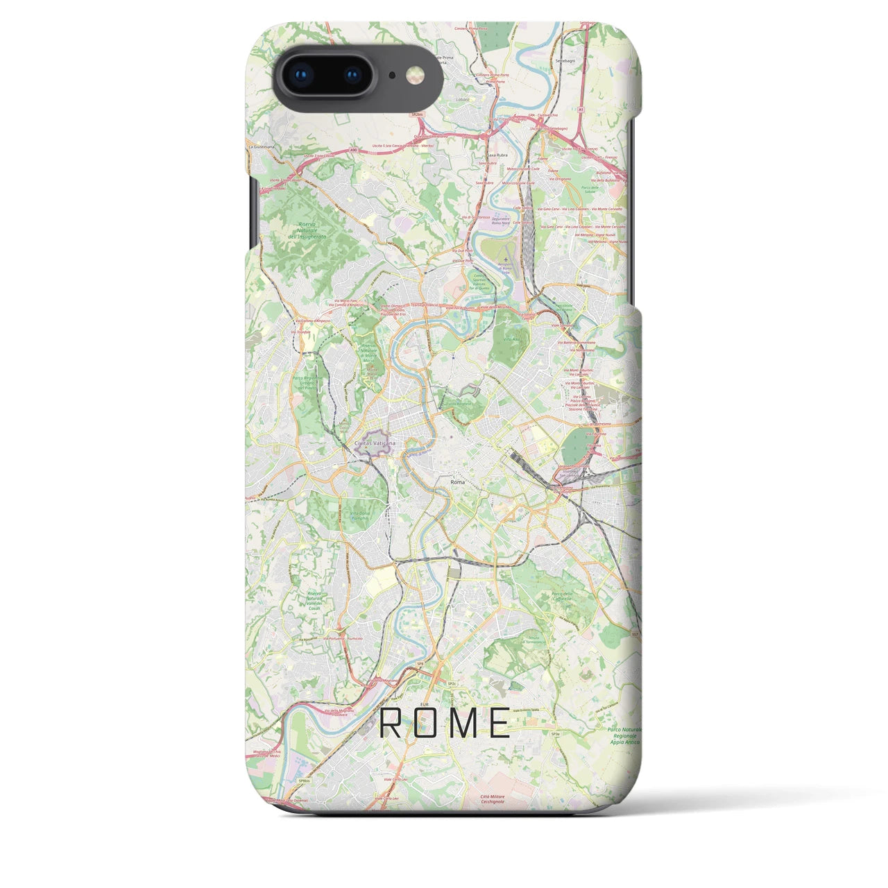 【ローマ（イタリア）】地図柄iPhoneケース（バックカバータイプ）