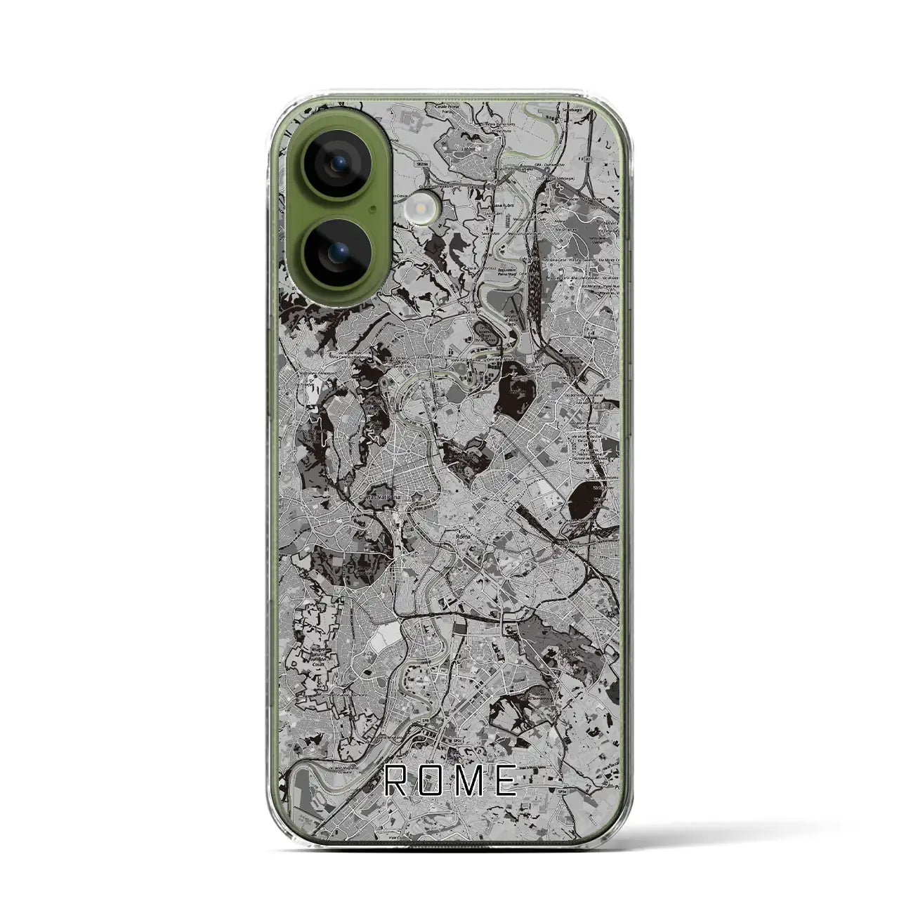 【ローマ（イタリア）】地図柄iPhoneケース（クリアタイプ）