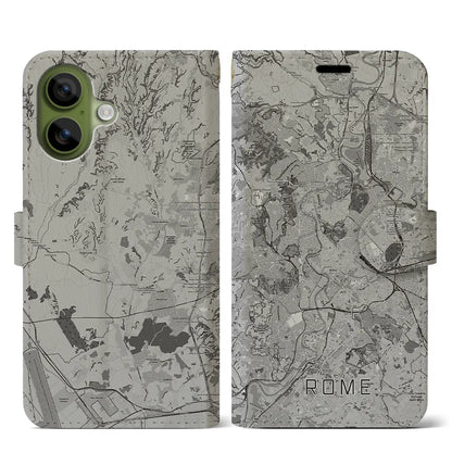 【ローマ（イタリア）】地図柄iPhoneケース（手帳タイプ）