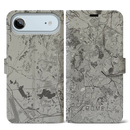 【ローマ（イタリア）】地図柄iPhoneケース（手帳タイプ）