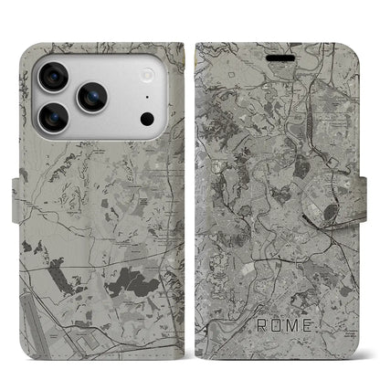 【ローマ（イタリア）】地図柄iPhoneケース（手帳タイプ）