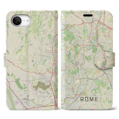 【ローマ（イタリア）】地図柄iPhoneケース（手帳タイプ）