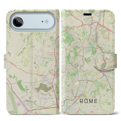 【ローマ（イタリア）】地図柄iPhoneケース（手帳タイプ）