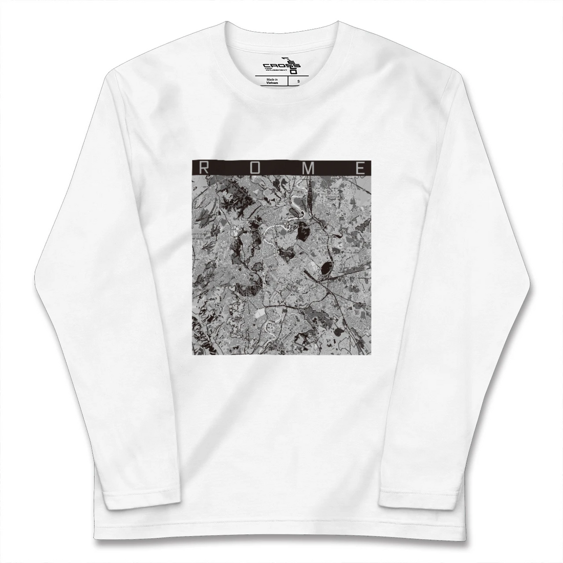 【ローマ(イタリア)】地図柄ロングスリーブTシャツ