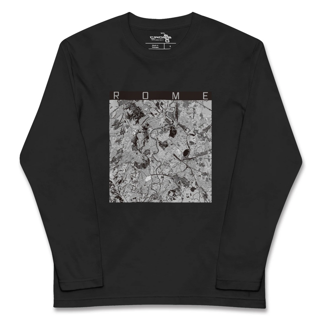 【ローマ(イタリア)】地図柄ロングスリーブTシャツ