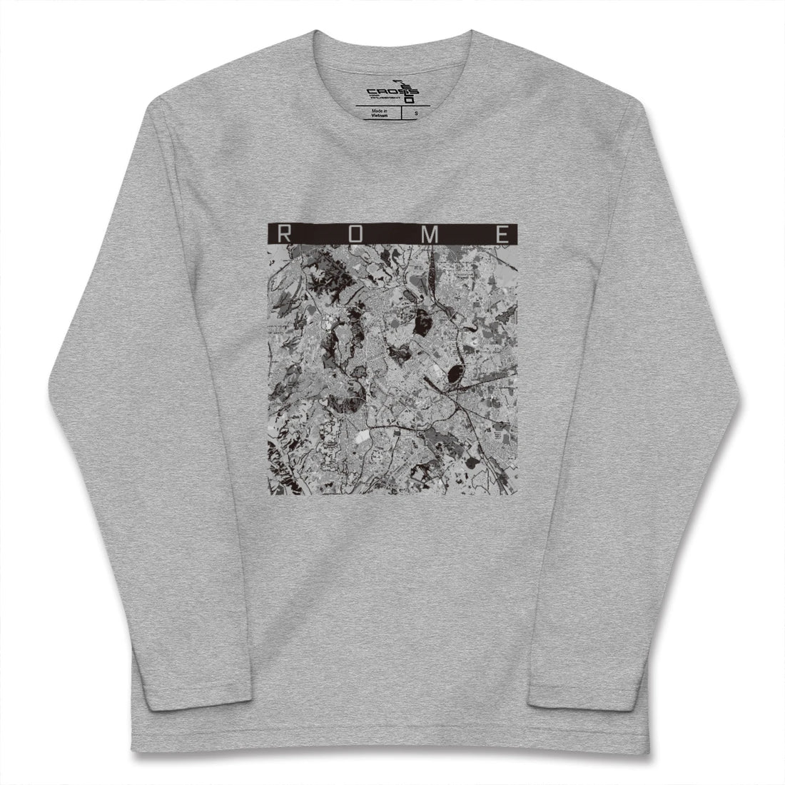 【ローマ（イタリア）】地図柄ロングスリーブTシャツ